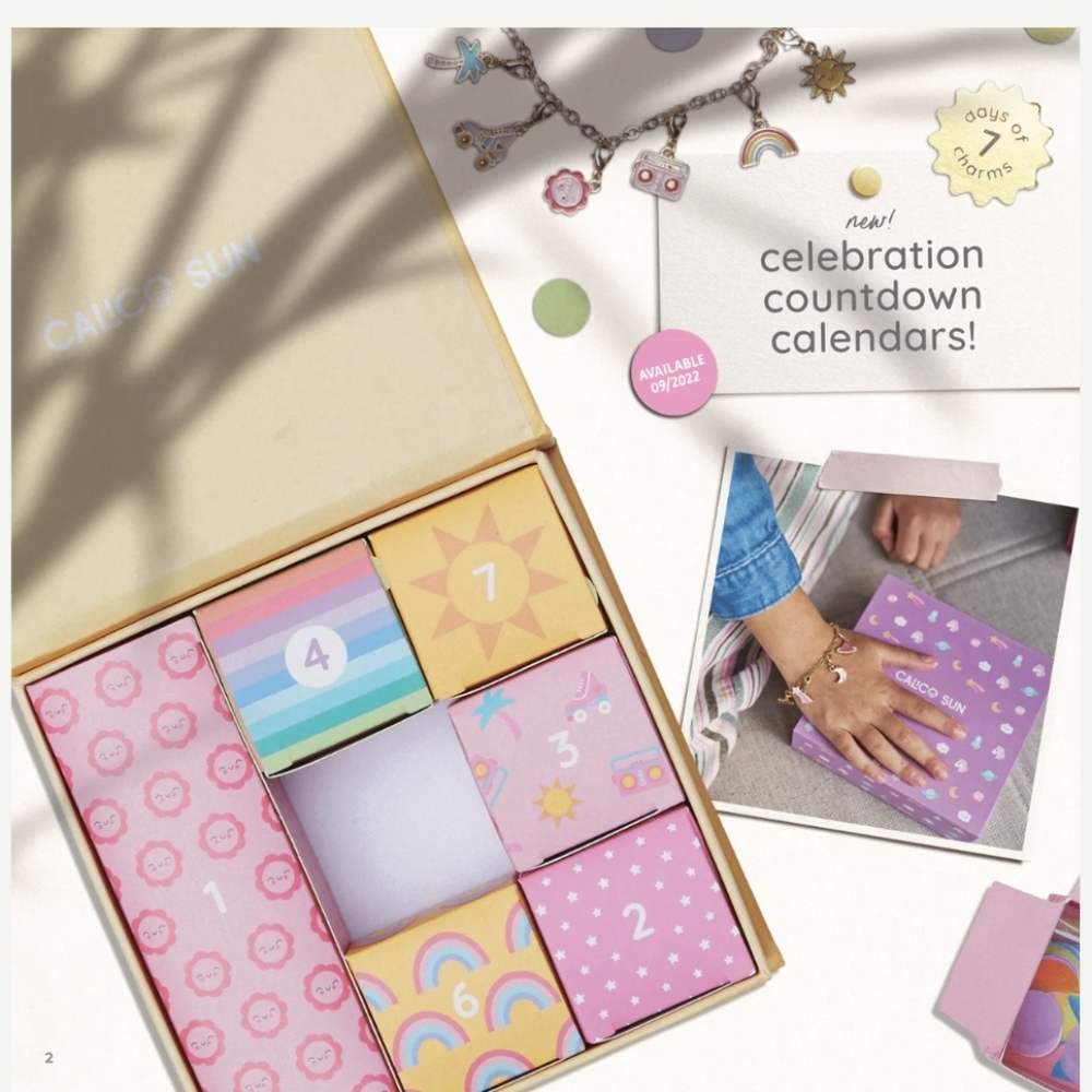 Calico Sun Celebration Countdown Calendar CHARM BRACELET Set